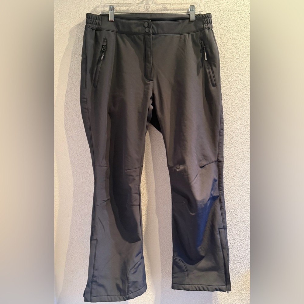 Outdoor Ventures Womens Fleece Lined Hiking Snow Pants Size 12 Gray